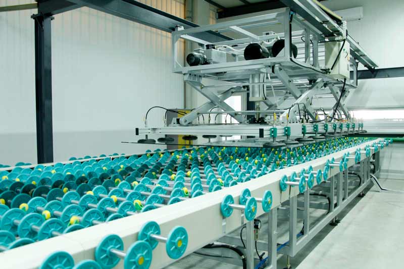 usine de production vitrage verre